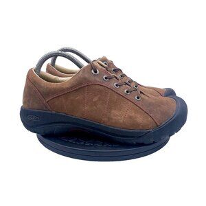 Keen Womens Presidio Sneaker Size 10 Brown Leather Lace Up Hiking Casual Shoe